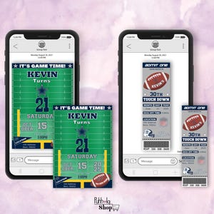 Football Themed Birthday Invitation | Cowboys | E Invite | Digital Invitation | Editing is taken care of