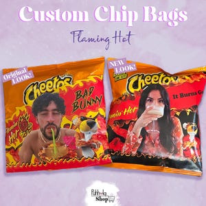 Custom Hot Cheeto Bags With your Favorite artist, character or even YOURSELF | Personalized Hot Cheeto Bags | Filled Bags | 1 or 2 Pictures