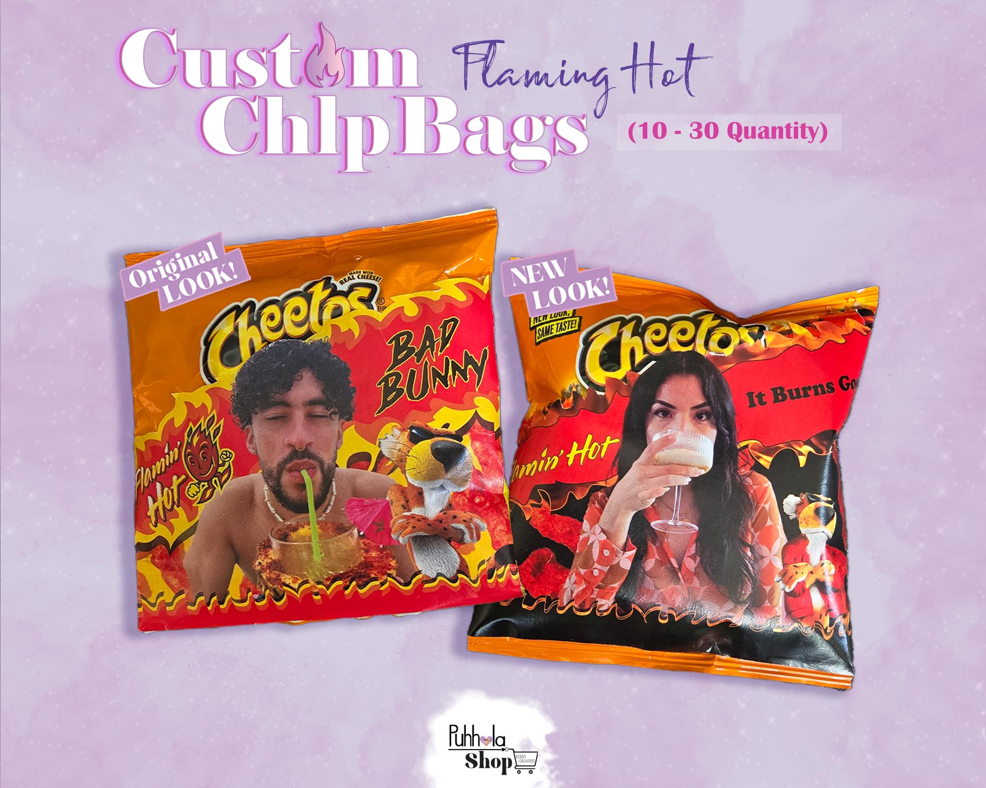 Custom Hot Cheeto Chip Bags: Personalized Snack Party Favors | 10-30qty