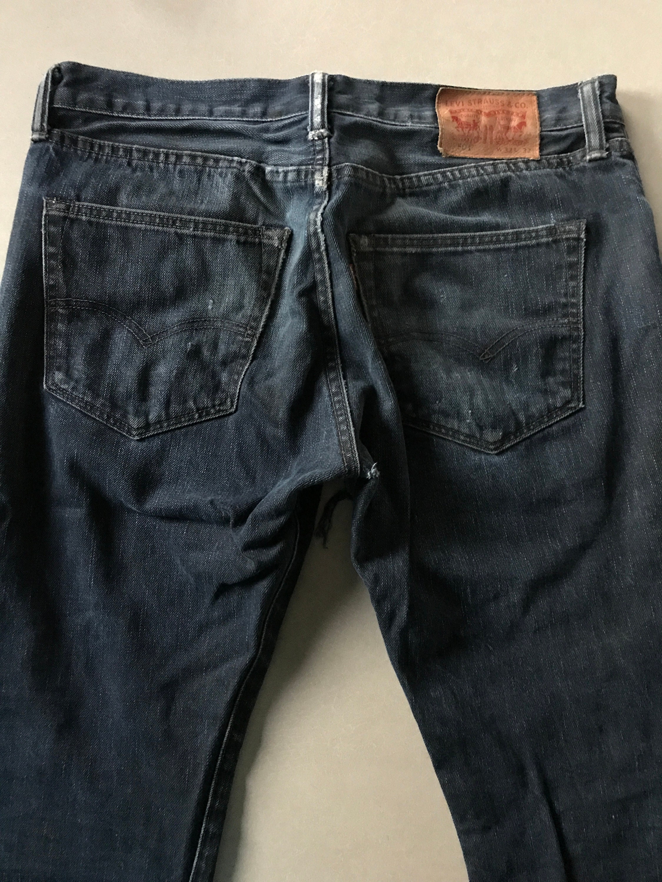 Levis and Wranglers Jeans Denim Fabric 3 pairs Etsy