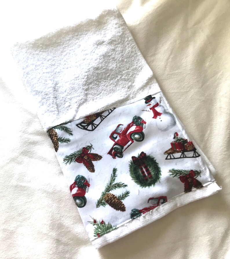 Novelty Winter Christmas Hand Towel Winter Hand Towel Xmas Etsy