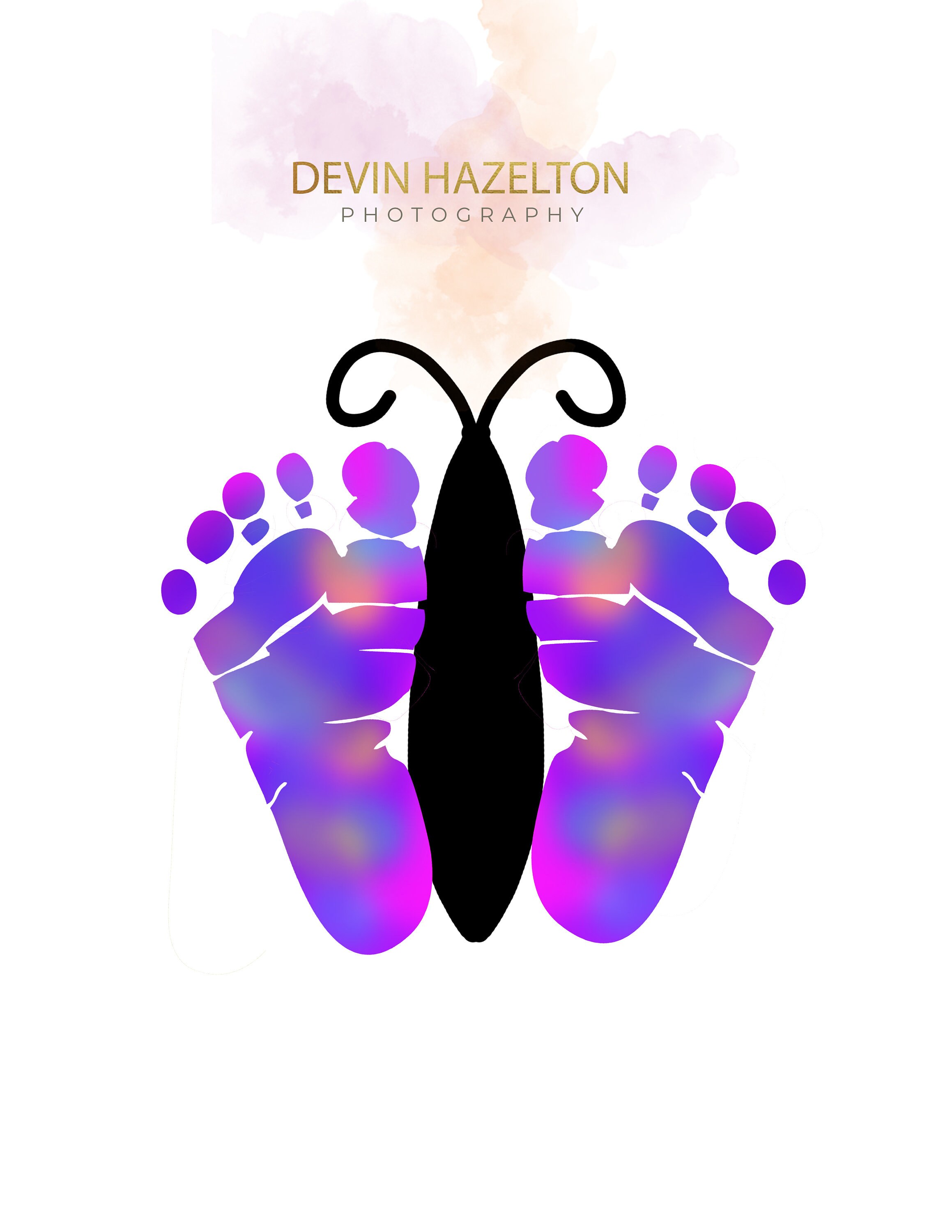 Butterfly foot print Etsy