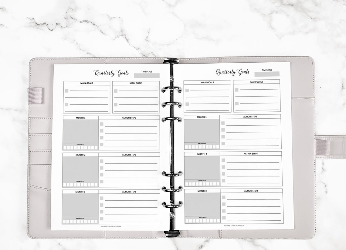 Quarterly Planner Printable Quarterly Overview Printable 3 Etsy