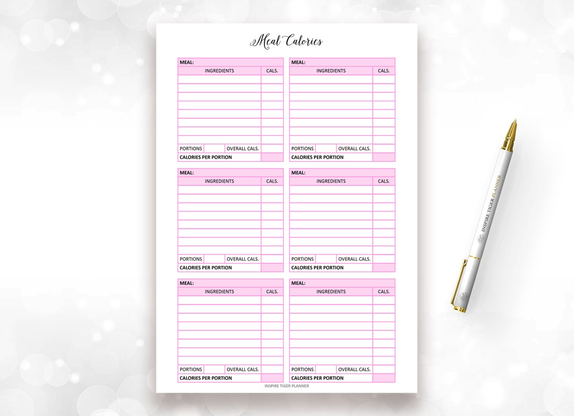 template for a a daily calorie tracker template for a a daily calorie tracker