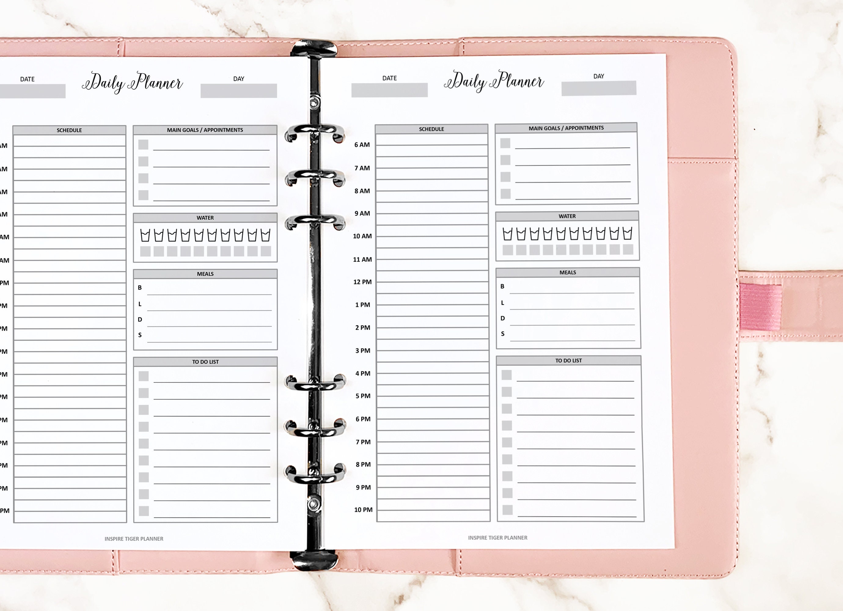 hourly planner printable hourly daily planner daily planner etsy