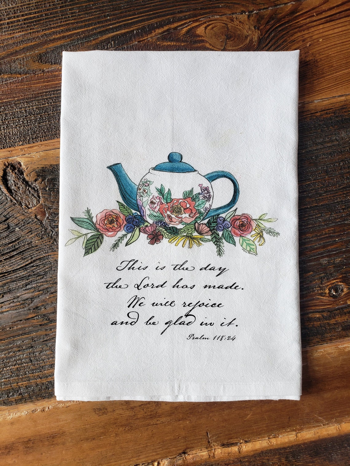 Teapot Tea Towel Etsy