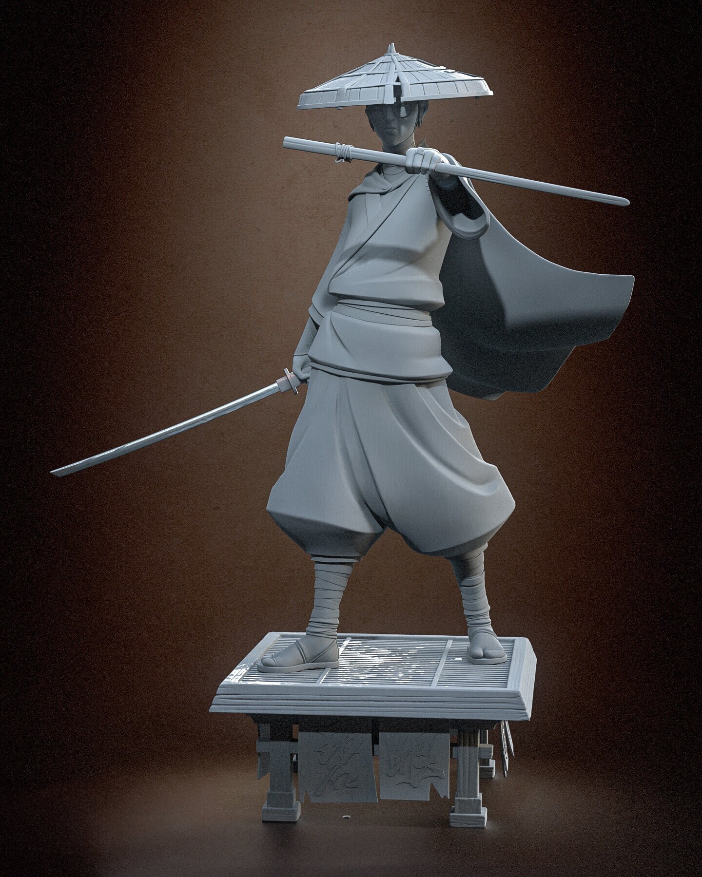 【レア•非売品】横断幕SAMURAI BULUE＆NADESHIKO JAPAN Cartoon Network Samurai Jack Maquette# 423/2500 rare MIB