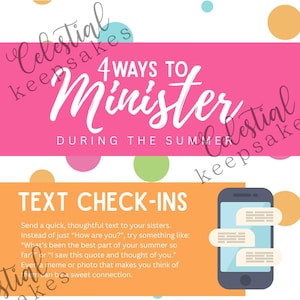 Ministering Printable | Ministering During Summer