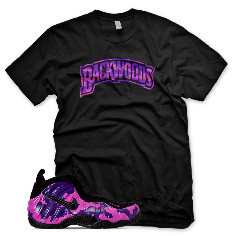 NEW BACKWOODS t-shirt for Nike Air Purple Camo Foamposite | Etsy