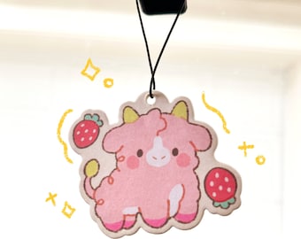 Rosie the Strawberry Cow Air Freshener - Strawberry Scent