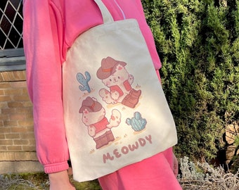 Cowboy Cat Tote Bag - Meowdy