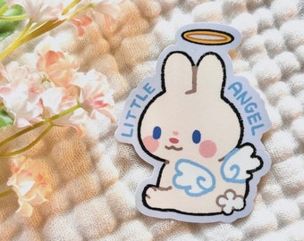 Little Angel - Laptop Decal - Vinyl Sticker - Cute Bunny