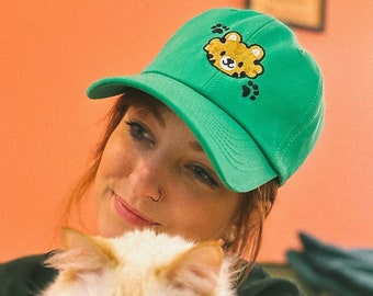 Tiger Baseball hat - Cap - Cute animal - Green