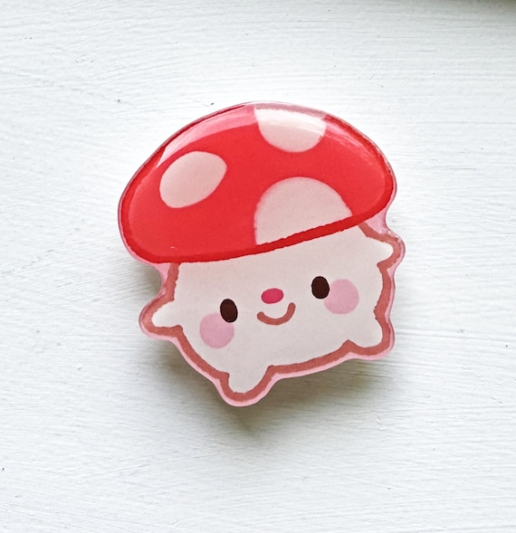 Round Mushroom Phone Grip - Cute Phone Accessory