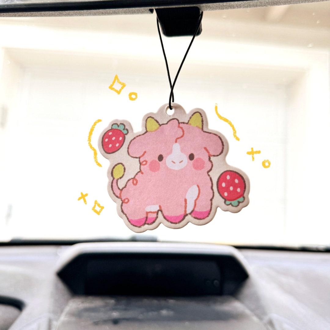 Rosie the Strawberry Cow Air Freshener Strawberry Scent Etsy