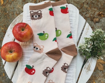 Apple Bear Socks - Clothing Accessories