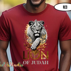 Lion of Judah Religious Shirt for Christian Men and Women, Jesus Lion Face Shirt, Lion of Judah Faux Gold shirt, Religious shirt for Man