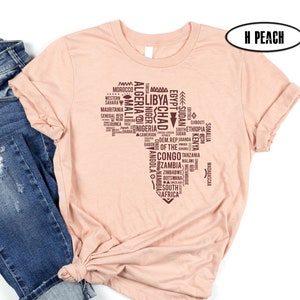 Africa Map with countries names inside