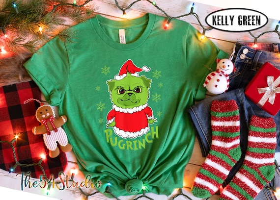 Pugrinch Christmas Shirt, Pugrinch shirt for her, Pugrinch shirt for him
