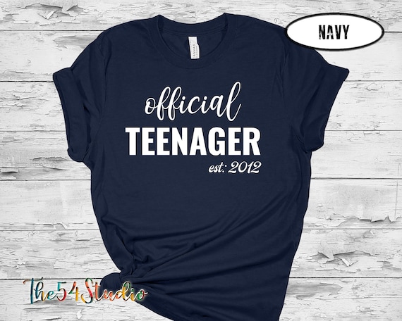 Official Teenager est 2012 shirt, 13 Birthday Shirt, 13th birthday gift for him and her, Happy 13th birthday, 2012 shirt, Teenager Shirt