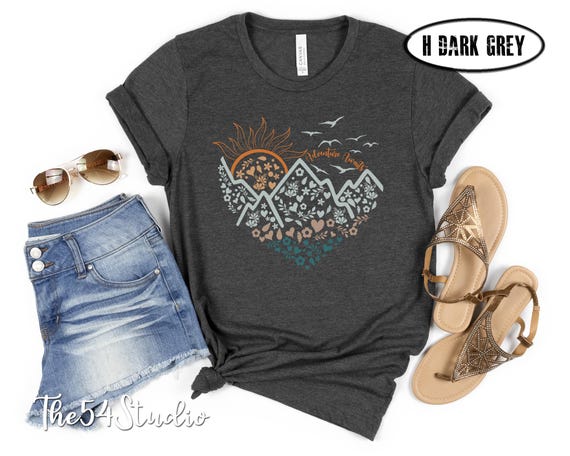 Adventure Awaits T-shirt, Camping T-Shirt, Nature Lover Shirt, Floral Adventure Mountains Shirt, Hiker Sweater, Camping Gift, Vacation Shirt