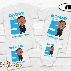 Afro Baby Boss Birthday Boy Family matching Shirts, Mom of the birthday Boy, Dad of the birthday Boy, Brother Sister of the Birthday Boy