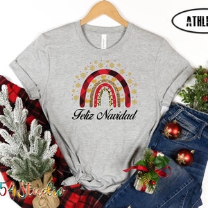 Feliz Navidad Shirt Christmas Family Matching Shirts Snowflakes rainbow shirt, Spanish Christmas Shirt, Natal Shirt, Spanish Christmas Shirt