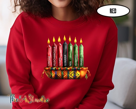 Kwanzaa Principles Habari Gani seven Candles Principles African American Holiday Family Matching Kwanzaa Blessing Kinara shirt sweatshirt