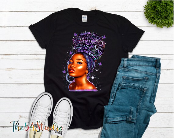 Black Brave Sophisticated Affirmation T-shirt, Nubian Queen T Shirt, Black Girl Magic, Afrocentric Melanin Tee, Melanin Queen, Black Queen