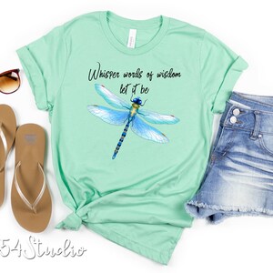 Let It Be Dragonfly T-shirt, Whisper Words of Wisdom Let It Be Shirt for  Insect Lover Women Mother's Day Gift, Shirt for Spring Summer - Etsy