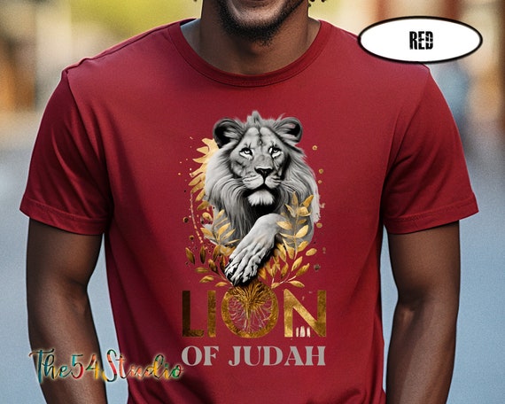 Lion of Judah Religious Shirt for Christian Men and Women, Jesus Lion Face Shirt, Lion of Judah Faux Gold shirt, Religious shirt for Man