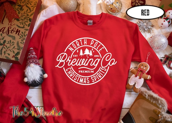 North Pole Brewing Co Sweatshirt, Christmas Sweatshirt, Christmas Vibes, North Pole Crewneck, Family Christmas Matching Shirts, Brewing Co