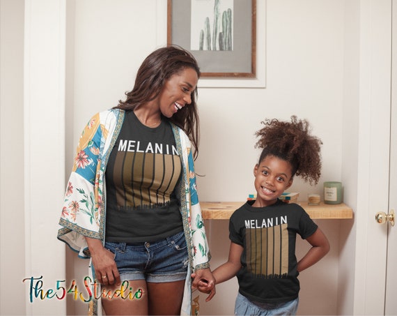Melanin Dripping T-shirt, Melanin Shades, Black Pride, Black Queen Shirt, Shades of Black, Melanin Queen, Black Girl Magic, Afro Woman Shirt