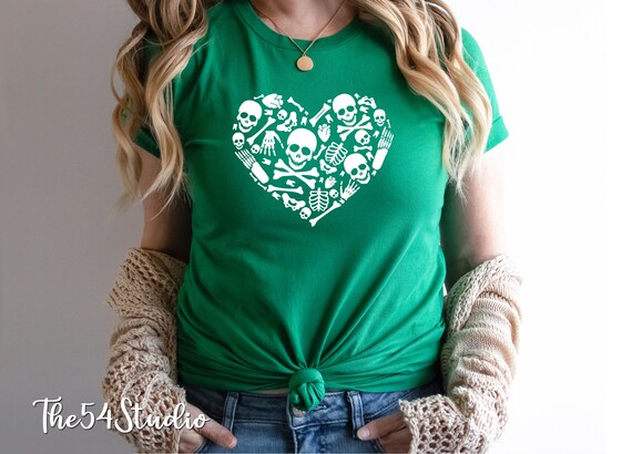 Skeleton Heart Halloween Shirt
