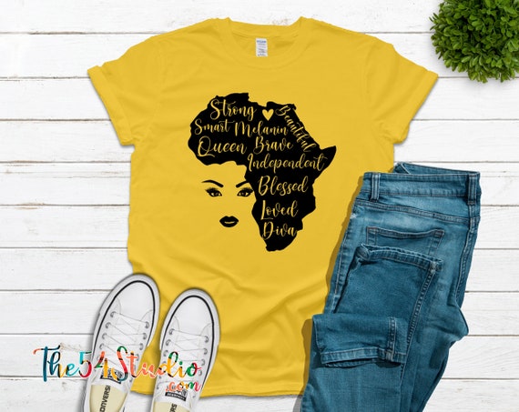 Black pride, Africa Continent word shirt, Black Queen, Melanin Blessed Brave, Africa Shirt, Africa Map, Africa Lover Shirt, Africa Continent