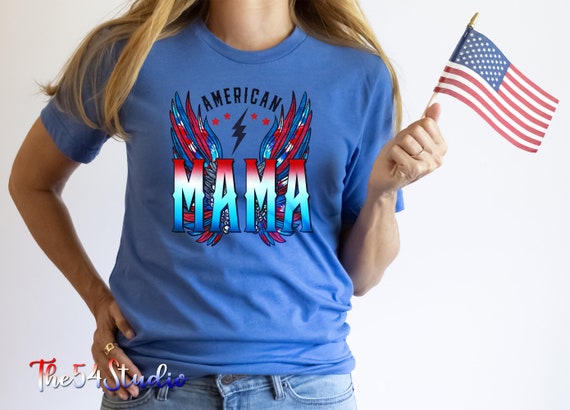 4th of July Patriotic Mom US flag shirt