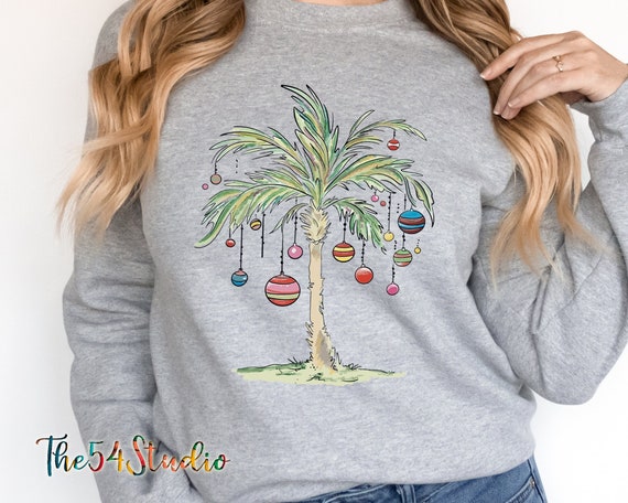 Christmas Palm Tree Shirt, Tropical Christmas Gift, Florida Christmas, July Hawaiian Shirt, Beach Aloha Christmas Shirt, Palm Tree Shirt 4x