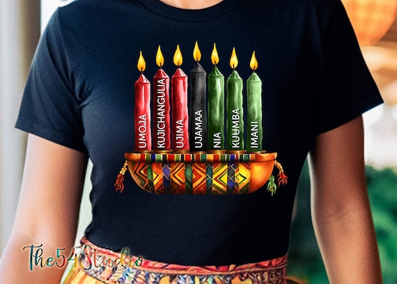 Kwanzaa Principles Habari Gani seven Candles Principles African American Holiday Family Matching Kwanzaa Blessing Kinara shirt sweatshirt 4x