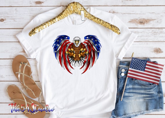 4th of July Patriotic Eagle US flag shirt