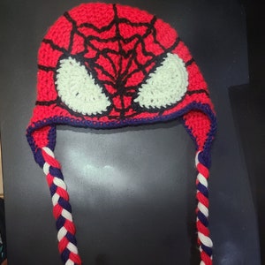 Crochet spider-man inspired hat