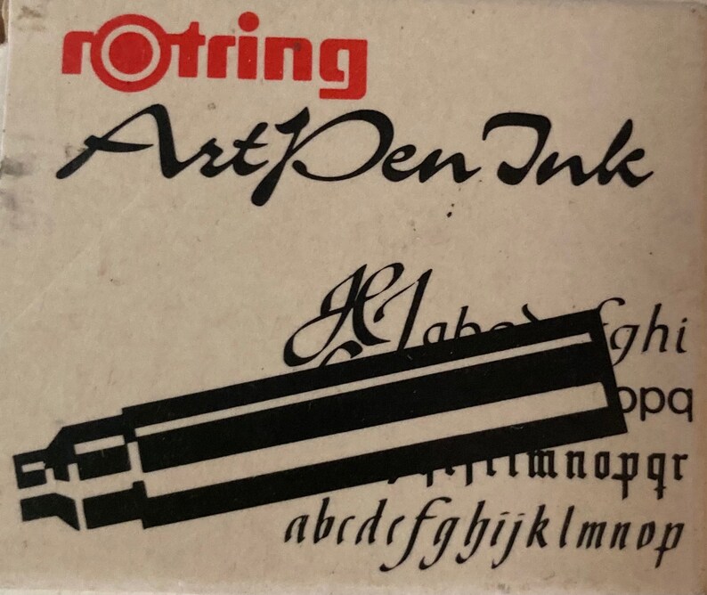 Vintage Rotring Art Pen Ink Refills pack of 6 Etsy