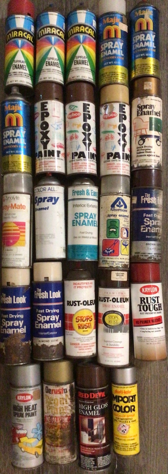 Vintage spray paint lot of 24 Etsy