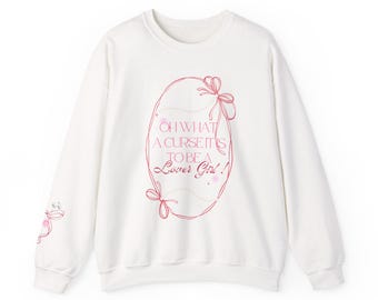 Lover Girl Laufey-Inspired Crewneck Sweatshirt, Cozy Jazzy Poetry, Vintage Design, Lover Gift