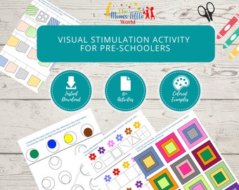 Preschool Visual Stimulation Worksheets | Kids Learning Activity(PDF Pattern)
