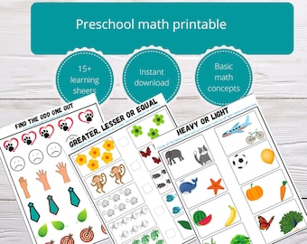 pre k 5 worksheets Preschool math bundle|Preschool math worksheets|Preschool math activity bundle|Preschool math printable|Preschool math busy book