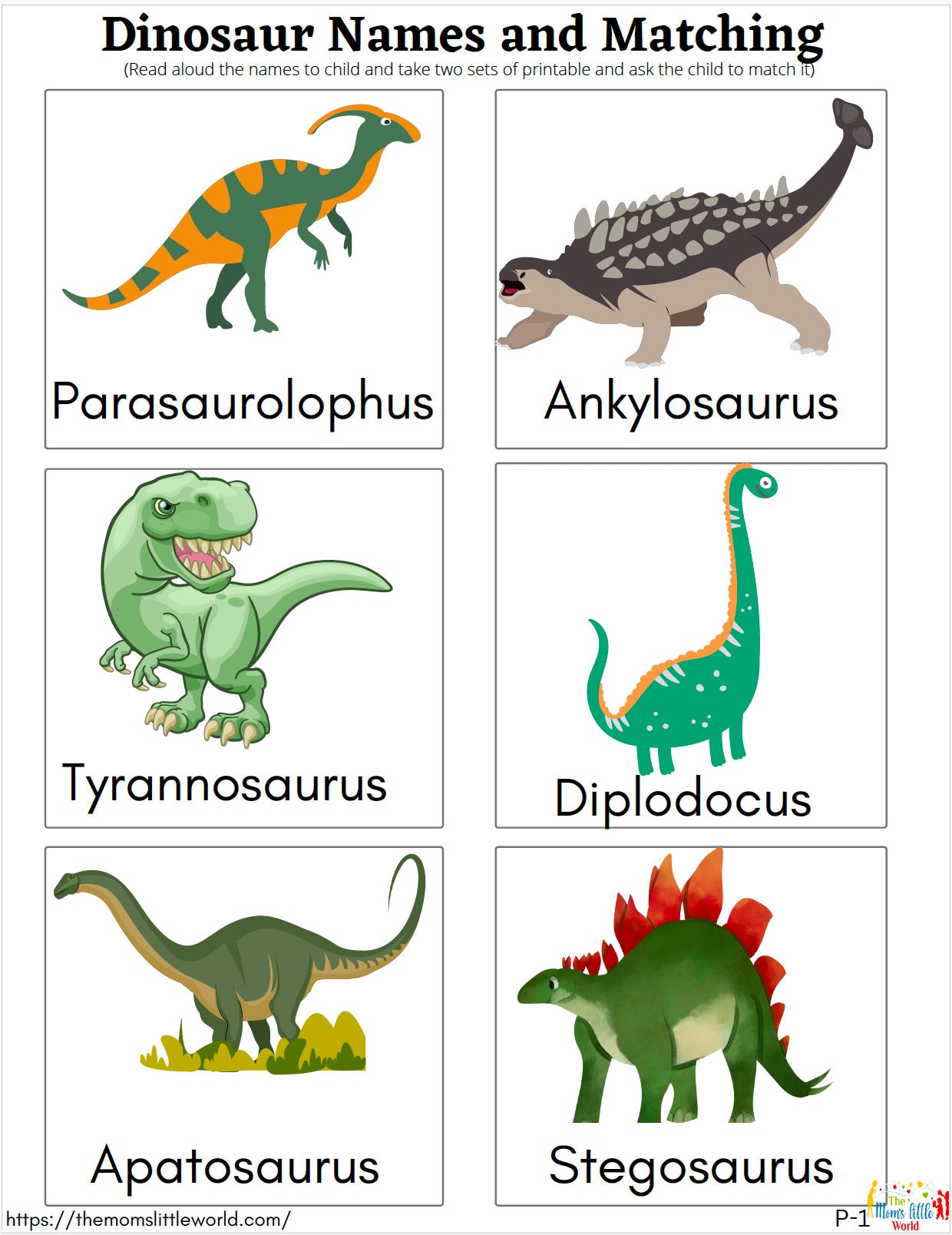 Dinosaur Theme Printable for Toddlers and Preschoolers | Preschool ...