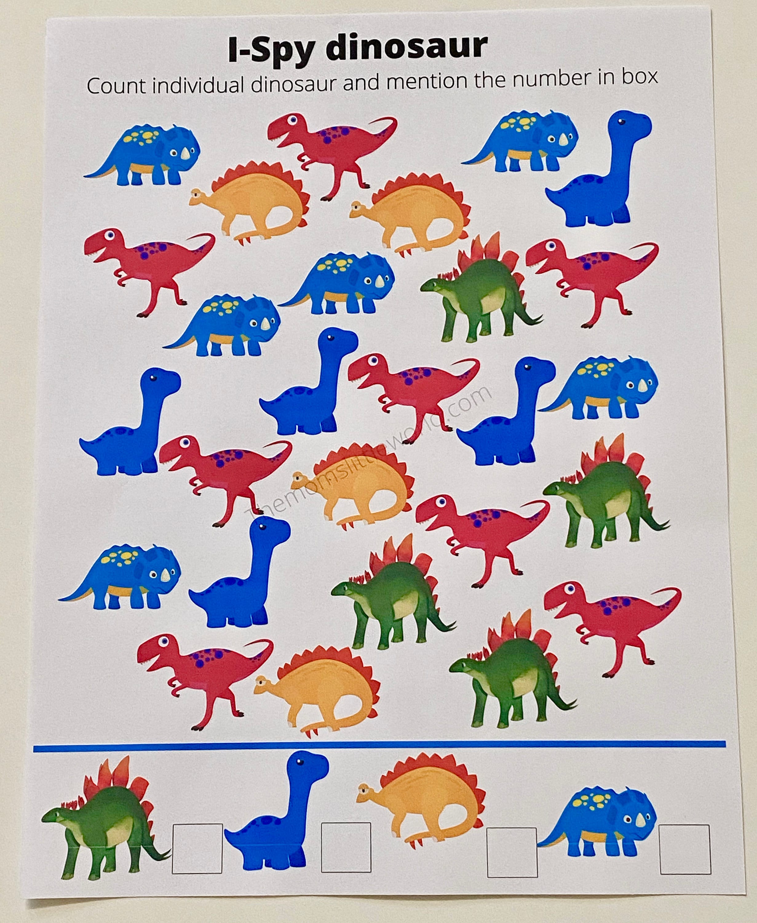 Dinosaur Theme Printable for Toddlers and Preschoolers - Etsy