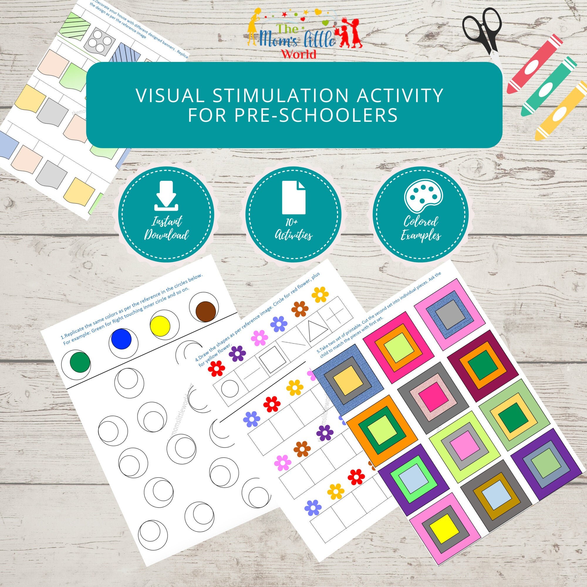 visual stimulation printable for preschoolers kids printable etsy australia