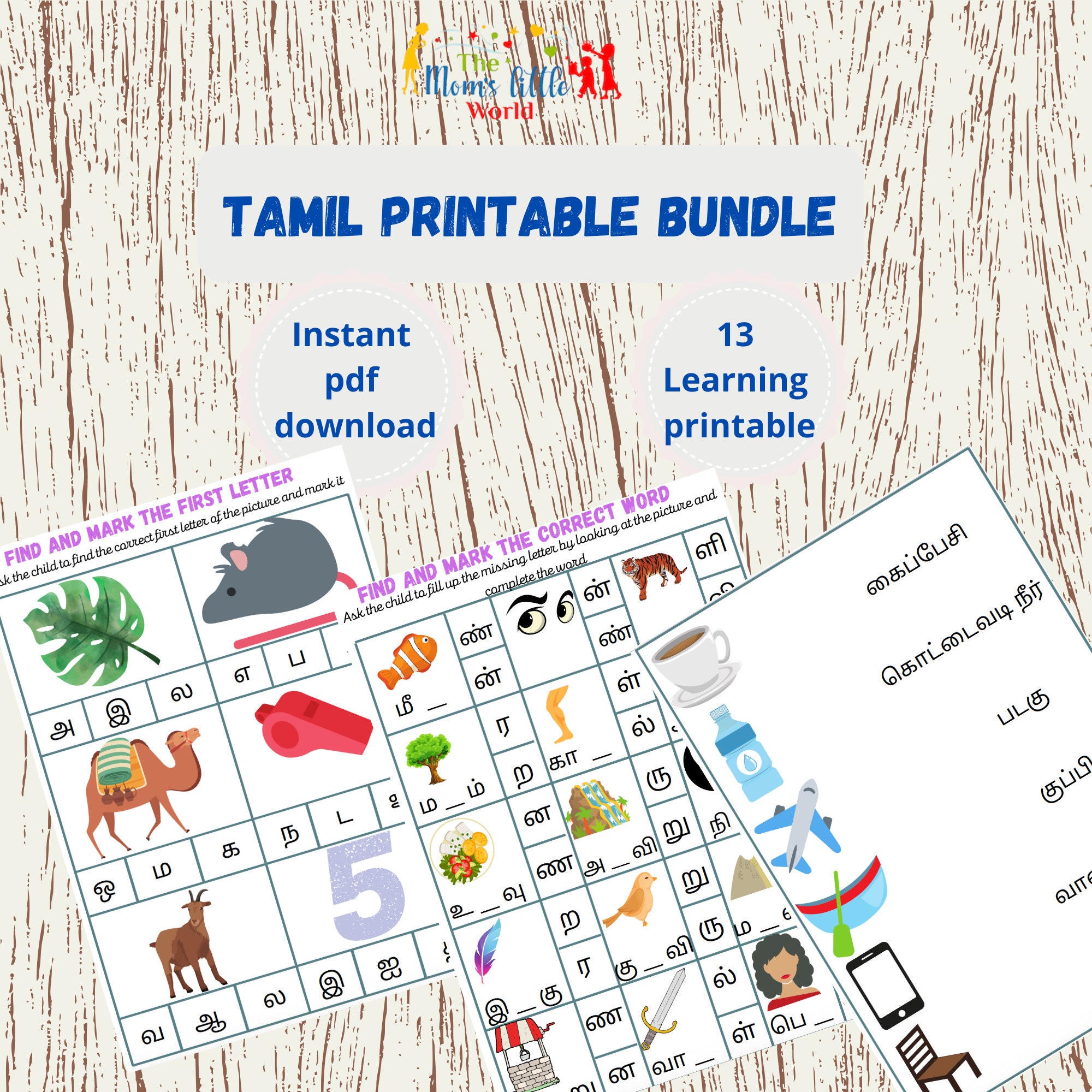 tamil printable bundletamil letters identificationtamil etsy