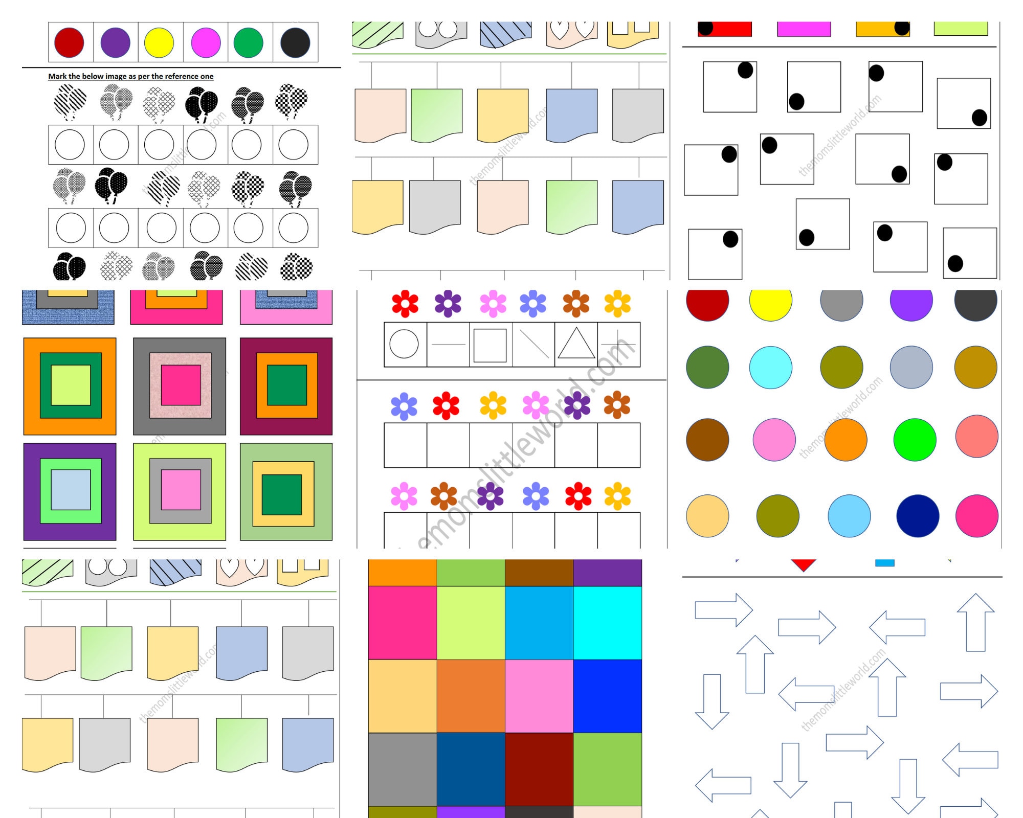 Preschool Visual Stimulation Worksheets | Kids Learning Activity(pdf ...